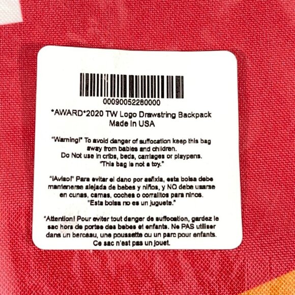 Tupperware Drawstring Backpack - NEW - Picture 2 of 4